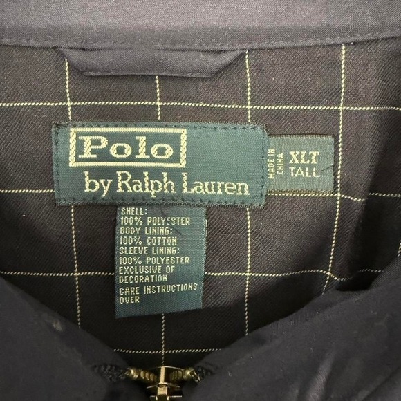 Vintage polo Harrington zip up jacket size XL ralph lauren preppy - Picture 4 of 7